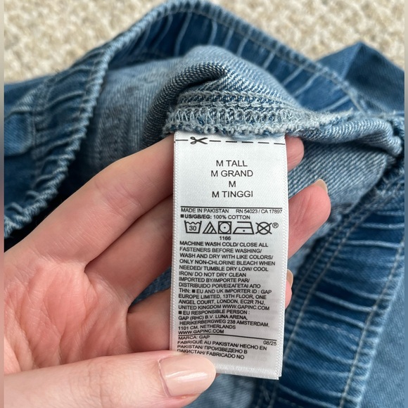 NWT Gap Tie Waist Barrel Jeans | M Tall - Picture 3 of 4